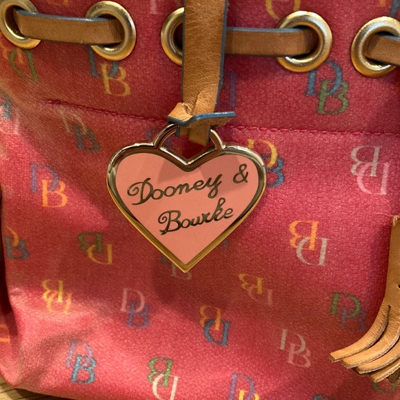 Dooney & Bourke Vintage Colored Pattern Pink Handbag - Picture 6 of 16